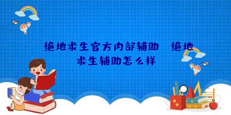 「绝地求生官方内部辅助」|绝地求生辅助怎么样